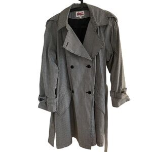 Vintage Gingham Light Trench Coat